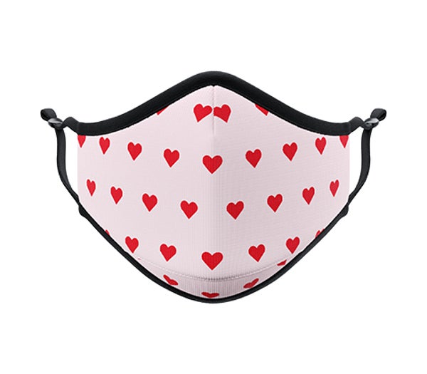 Red Heart Face Mask (Child) Template Customization