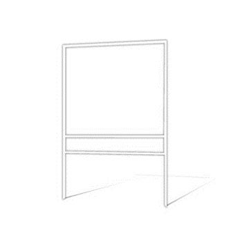Picture of 18"h x 24"w Metal Frame - 1 rider (White)