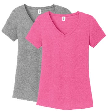 Picture of District Ladies Tri-Blend V-Neck Tee