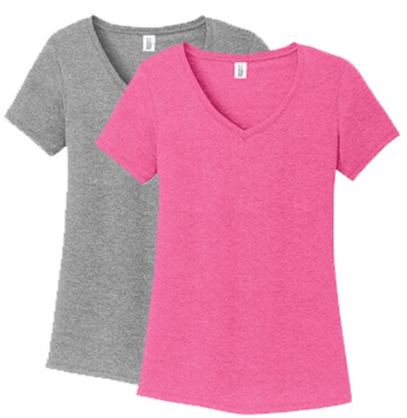 Picture of ###District Ladies Tri-Blend V-Neck Tee