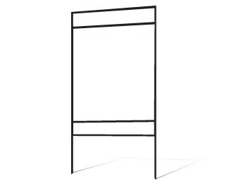 30"h x 24"w Metal Frame - 2 riders (Black)