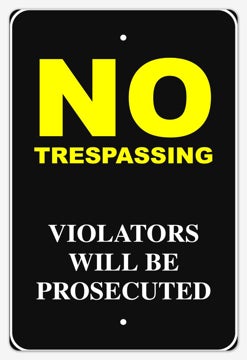 Picture of No Trespassing 3
