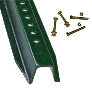 Picture of 6' U-Channel Post - Green Baked Enamel (With Mounting Hardware)