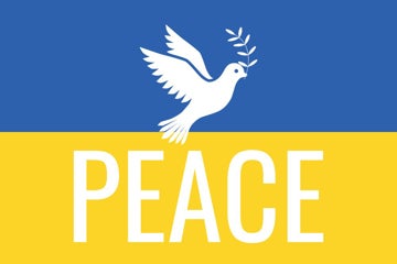 Picture of Peace with Dove Ukraine Flag - 4x6