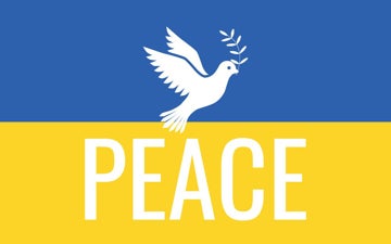 Picture of Ukraine Flag with Dove - 5x8