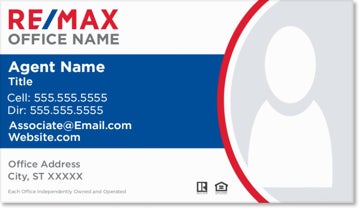 Picture of REMAX Business Card Blue Stripe - Standard