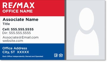 Picture of REMAX Business Card Red White Blue Bars - Standard