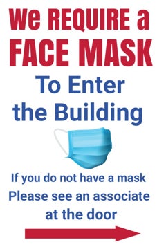 Picture of Face Masks Required Sandwich Board Signs 872487995