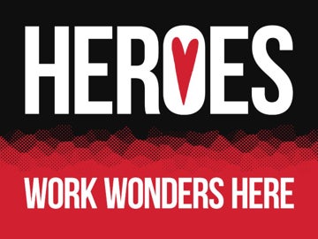 Picture of Heroes Work Here Signs 872486871