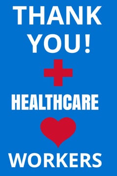 Picture of Thank you Healthcare Workers Sandwich Board Signs 872228547