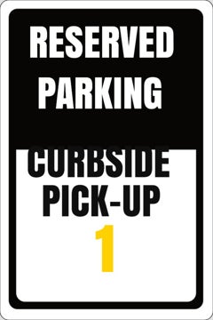 Picture of Curbside Pickup Parking Signs 872090249