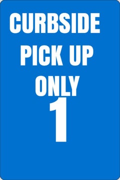 Picture of Curbside Pickup Parking Signs 872090229