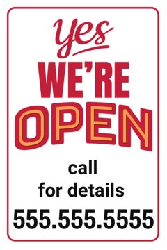 Picture of We're Open Sandwich Board Signs 872333546