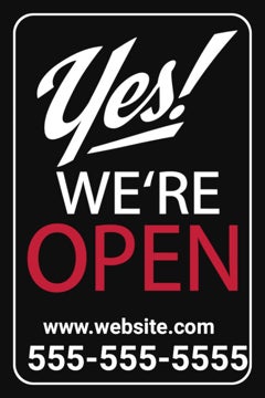 Picture of We're Open Sandwich Board Signs 873478893