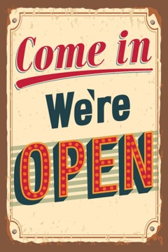 Picture of We're Open Sandwich Board Signs 873478920