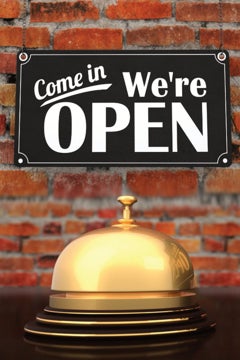 Picture of We're Open Sandwich Board Signs 873478929