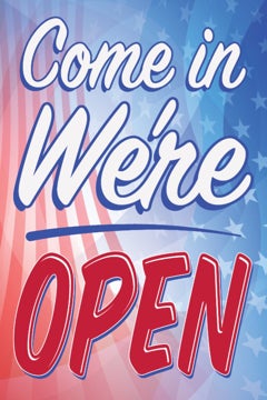 Picture of We're Open Sandwich Board Signs 873480225