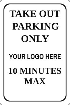 Picture of Take Out Only Parking Signs 872090005
