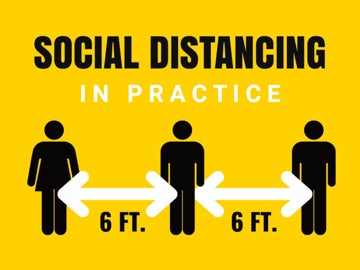 Picture of Social Distancing Signs 872088930