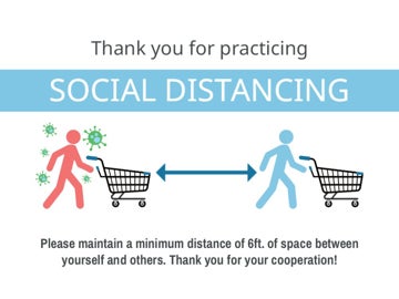 Picture of Social Distancing Signs 872088947