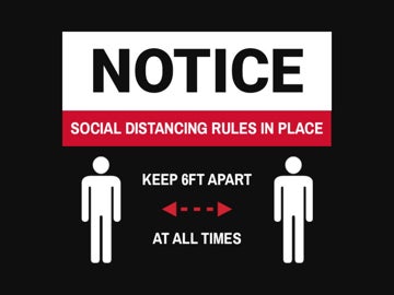 Picture of Social Distancing Signs 872088952