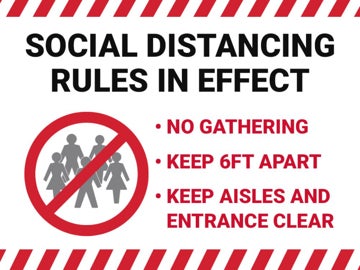 Picture of Social Distancing Signs 872088970