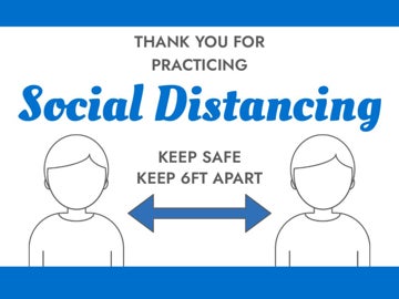 Picture of Social Distancing Signs 872088977