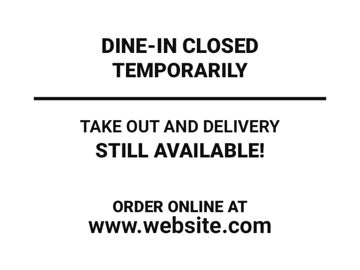 Picture of Take Out Only Signs 872227376
