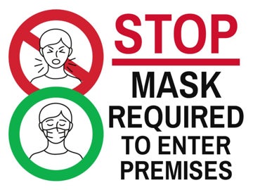 Picture of Face Masks Required Signs 872487369