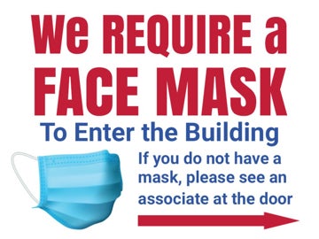 Picture of Face Masks Required Signs 872487274