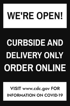 Picture of Take Out Only Sandwich Board Signs 872329770