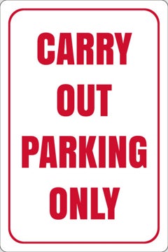 Picture of Take Out Only Parking Signs 872090002