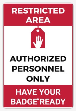Picture of Restricted Area Signs 5452014