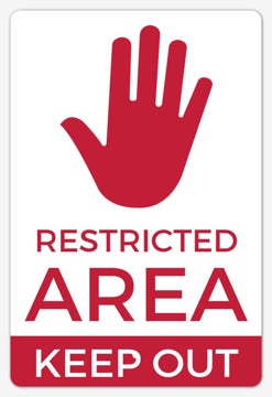 Picture of Restricted Area Signs 6340645