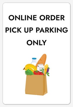 Picture of Curbside Pickup Parking Signs 872090248