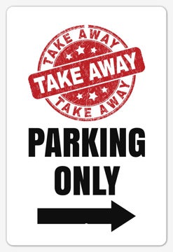 Picture of Take Out Only Parking Signs 872090000