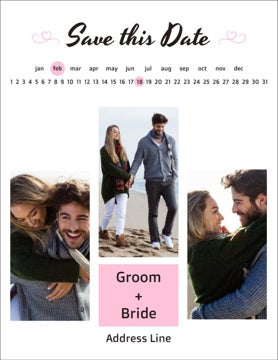 Picture of Save the Date Postcard Magnet 4 - Vertical