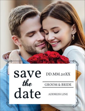 Picture of Save the Date Postcard Magnet 8 - Vertical