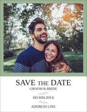 Picture of Save the Date Postcard Magnet 9 - Vertical