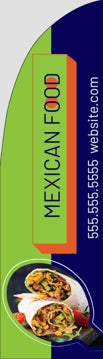 Picture of Mexican Food_09 - 7.5' Straight Flag