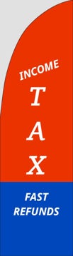 Picture of Tax Services 6 - 7.5' Straight Flag