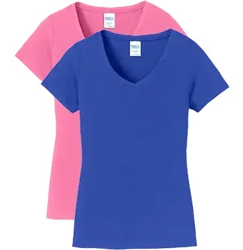 Picture of Port & Company Ladies Fan Favorite V-Neck Tee