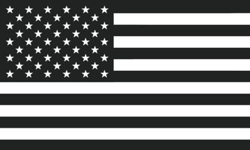 Picture of Black/White American Flag - 3x5