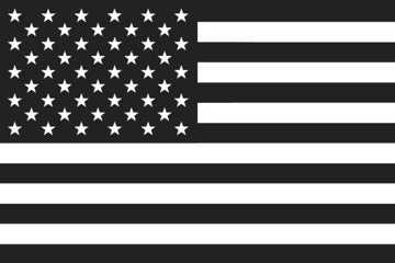 Picture of Black/White American Flag - 4x6