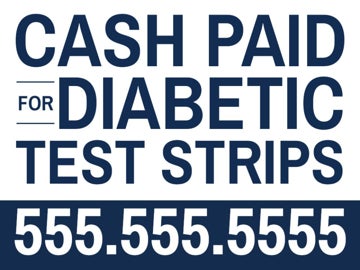 Picture of Cash for Diabetic Strips 1 - 18"x24"