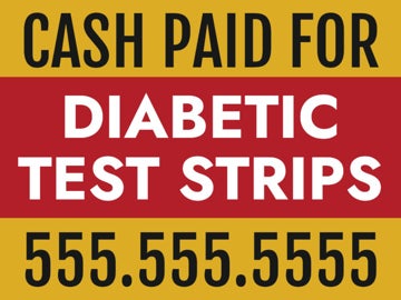 Picture of Cash for Diabetic Strips 2 - 18"x24"