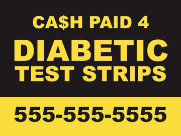 Picture of Cash for Diabetic Strips 4 - 18"x24"