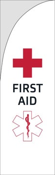 Picture of First Aid - 7.5ft Straight Flag