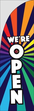 Picture of We're Open 873474674 - 10ft Straight Flag