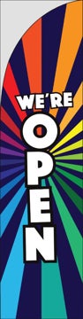 Picture of We're Open 873474674 - 13ft Straight Flag